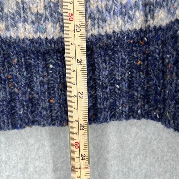 Talbots Womens Vintage Wool Full Zip Cardigan Sweater Size S Petite Blue Nordic - Picture 8 of 10